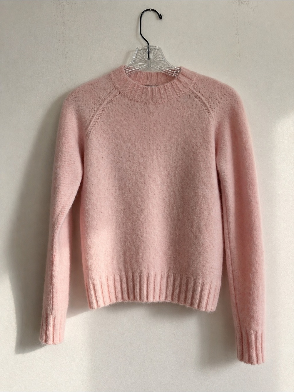 COS Rose Pink Alpaca Wool Blend Sweater XS Soft Minimal Luxury Knit